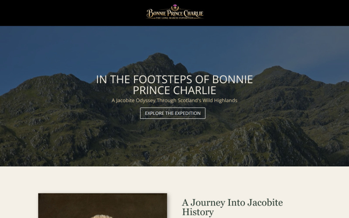 The Long March Expedition website homepage screenshot